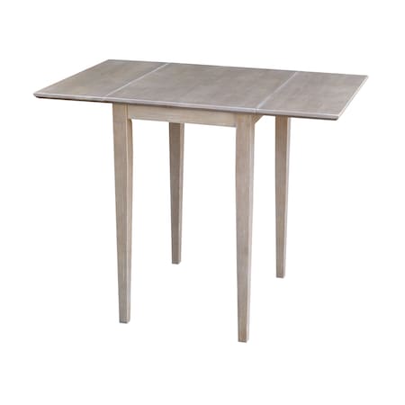 International Concepts Rectangle Small Dropleaf Table, Washed Gray Taupe, 20.6 W, 36 L, 29 in H, Wood, Washed Gray Taupe T09-2236D